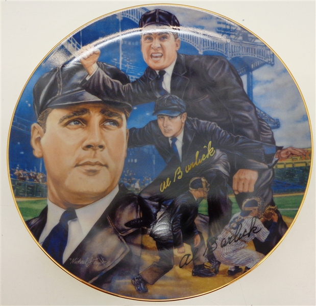 Al Barlick Autographed 8" Collectors Plate