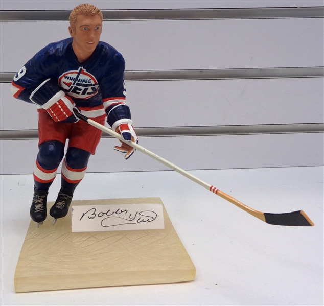 Bobby Hull Autographed Custom Painted Jets 10" Figurine