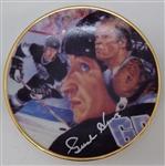 Gordie Howe Autographed 3 Plate
