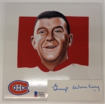 Gump Worsley Autographed Hand Painted 5 Tile