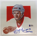 Marcel Dionne Autographed Hand Painted 5 Tile
