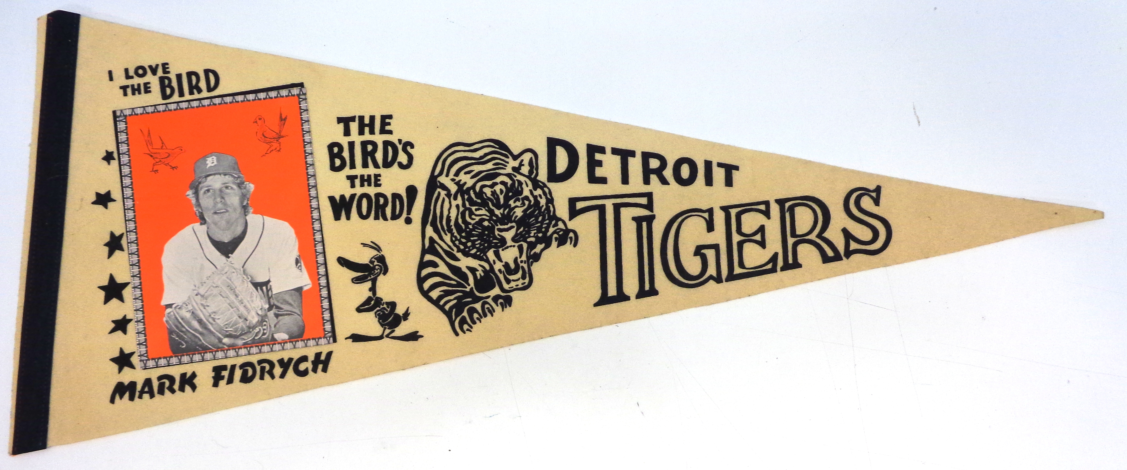 Lot Detail - Mark The Bird Fidrych Vintage Detroit Tigers Pennant