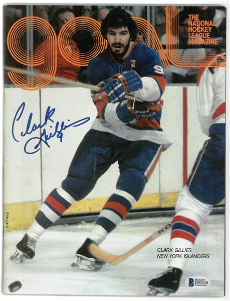 Clark Gilles Autographed Goal Magazine