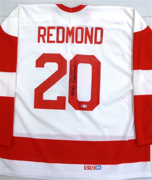 Mickey Redmond Autographed Red Wings Jersey