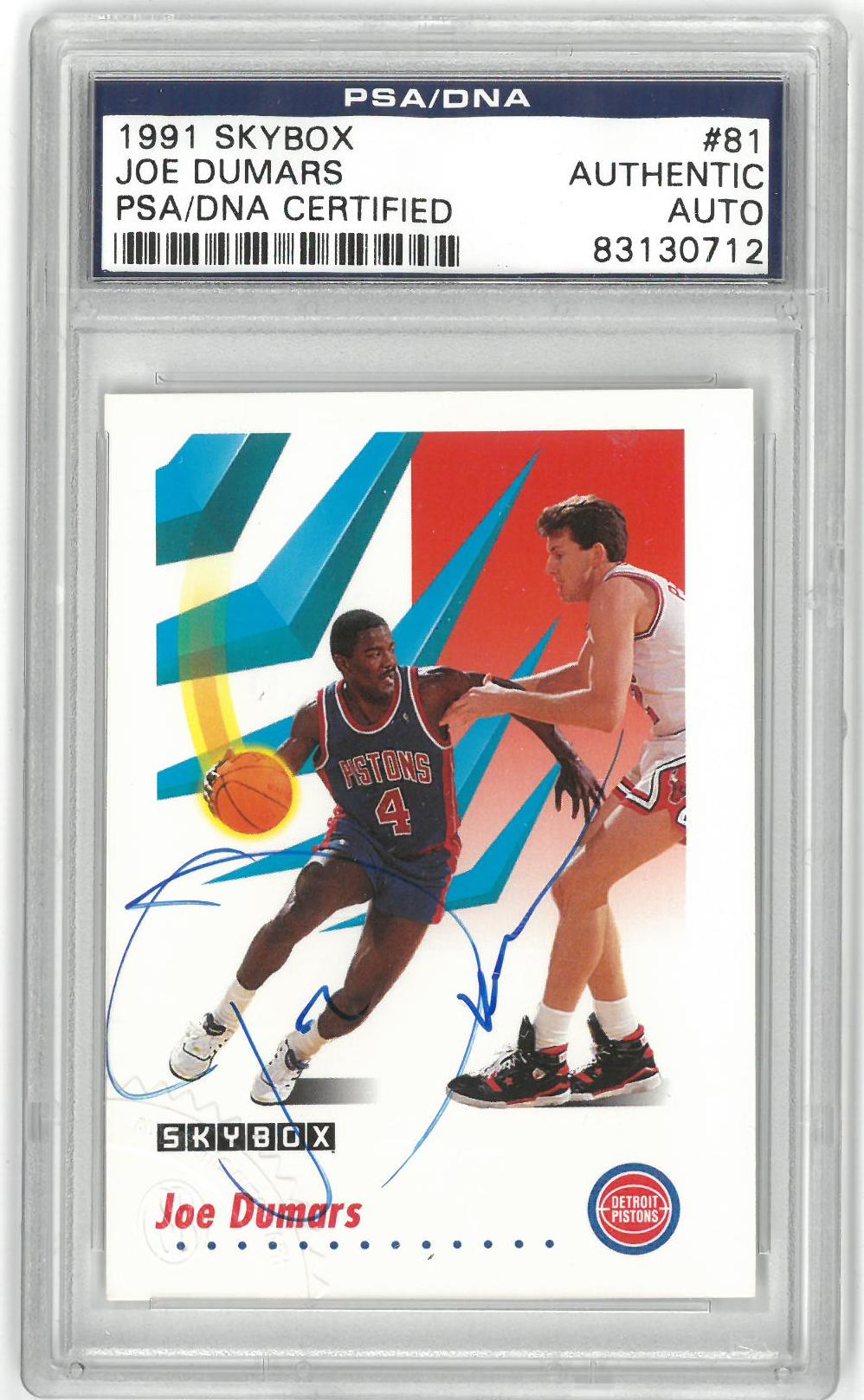 Lot Detail - Joe Dumars Autographed 1991 Skybox Card