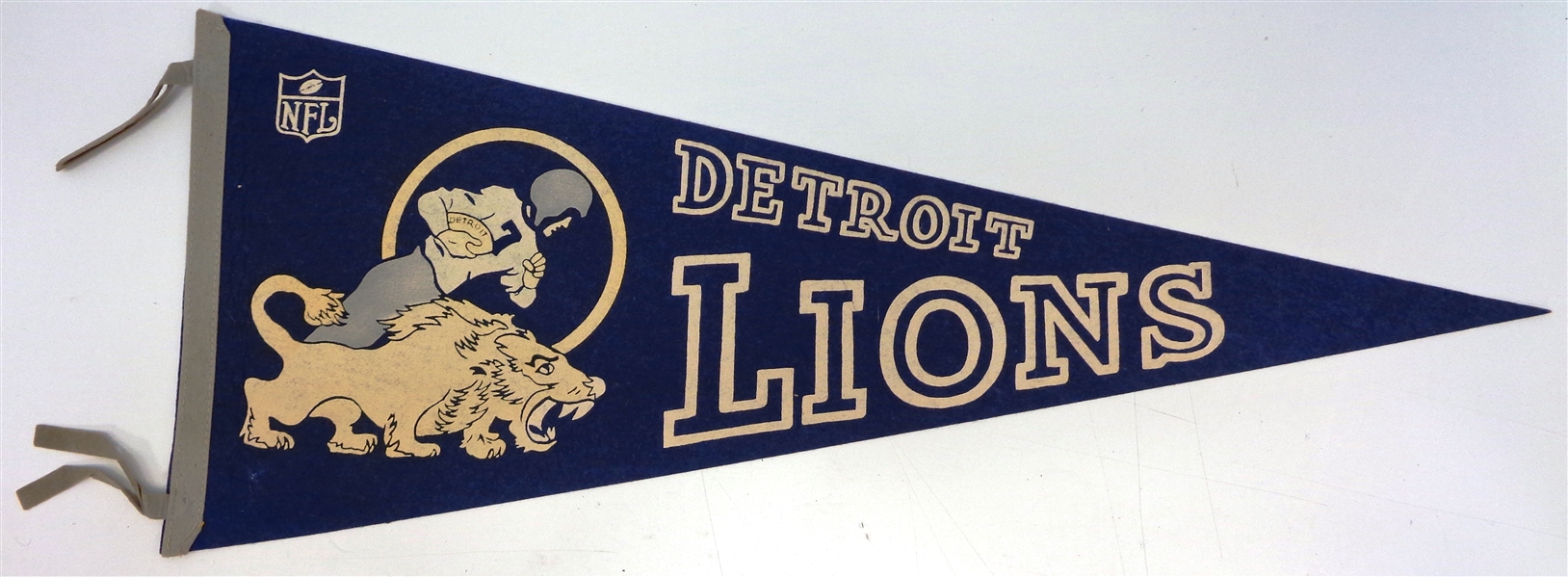 Detroit Lions 1960s Blue Pennant