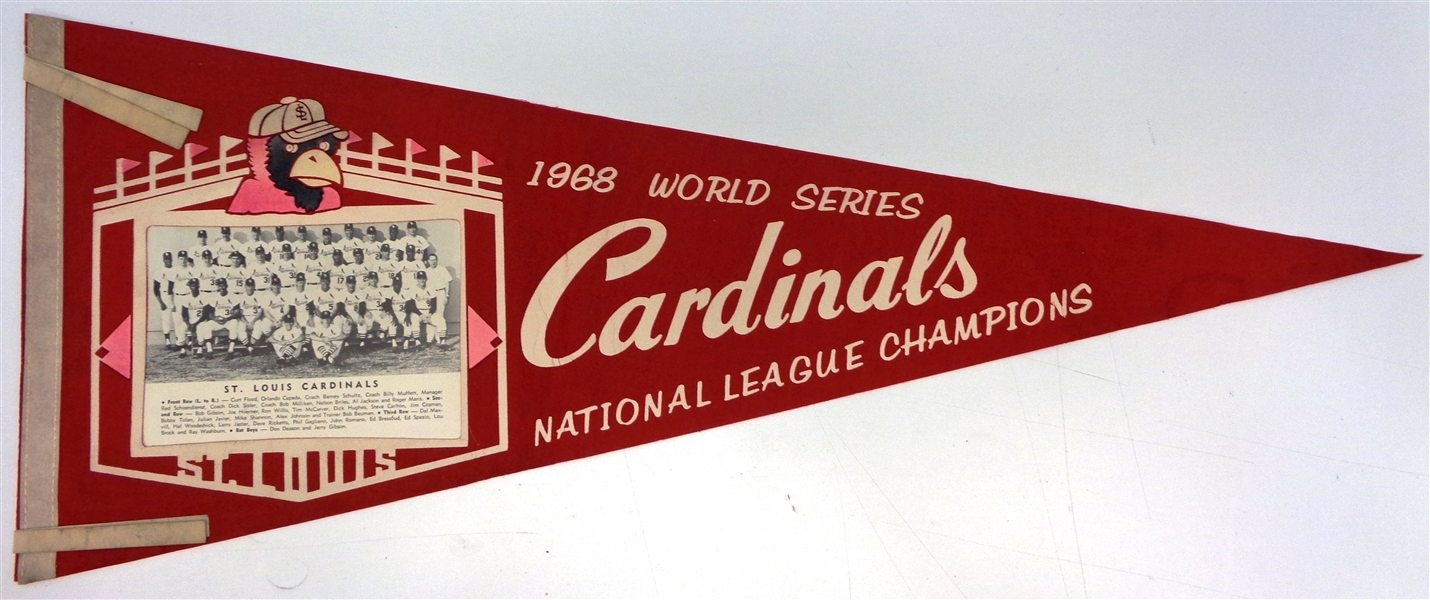 Lot Detail St. Louis Cardinals 1968 NL Champs Pennant