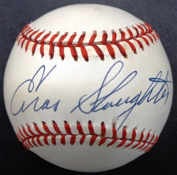 Enos Slaughter Autographed Baseball