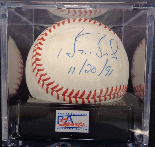 Barry Bonds Autographed PSA 8 Baseball