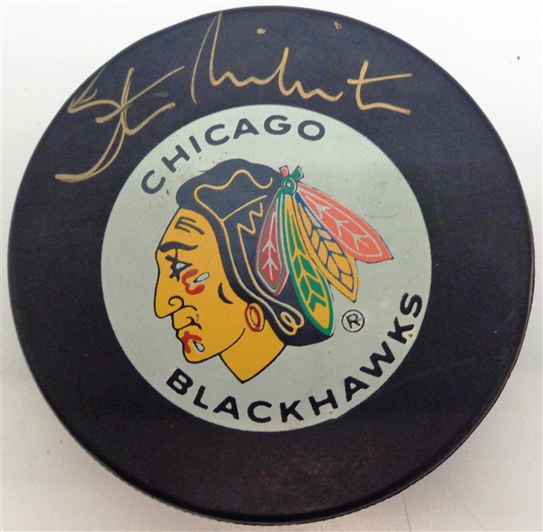 Stan Mikita Autographed Blackhawks Puck