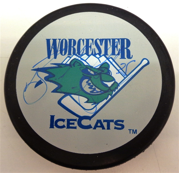 Brent Johnson Autographed Ice Cats Puck