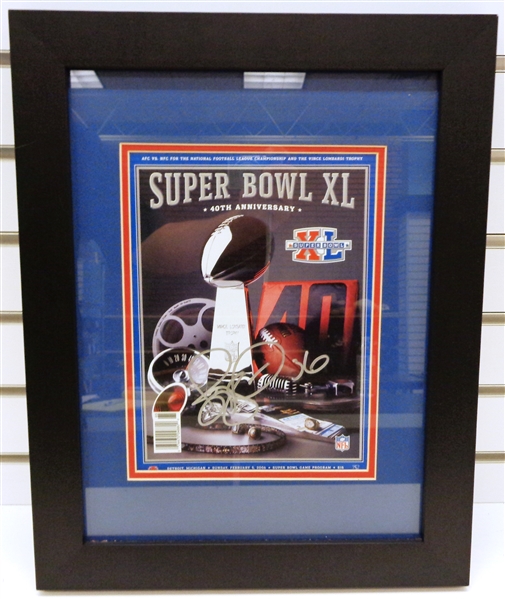 Jerome Bettis Autographed Framed Super Bowl XL Program