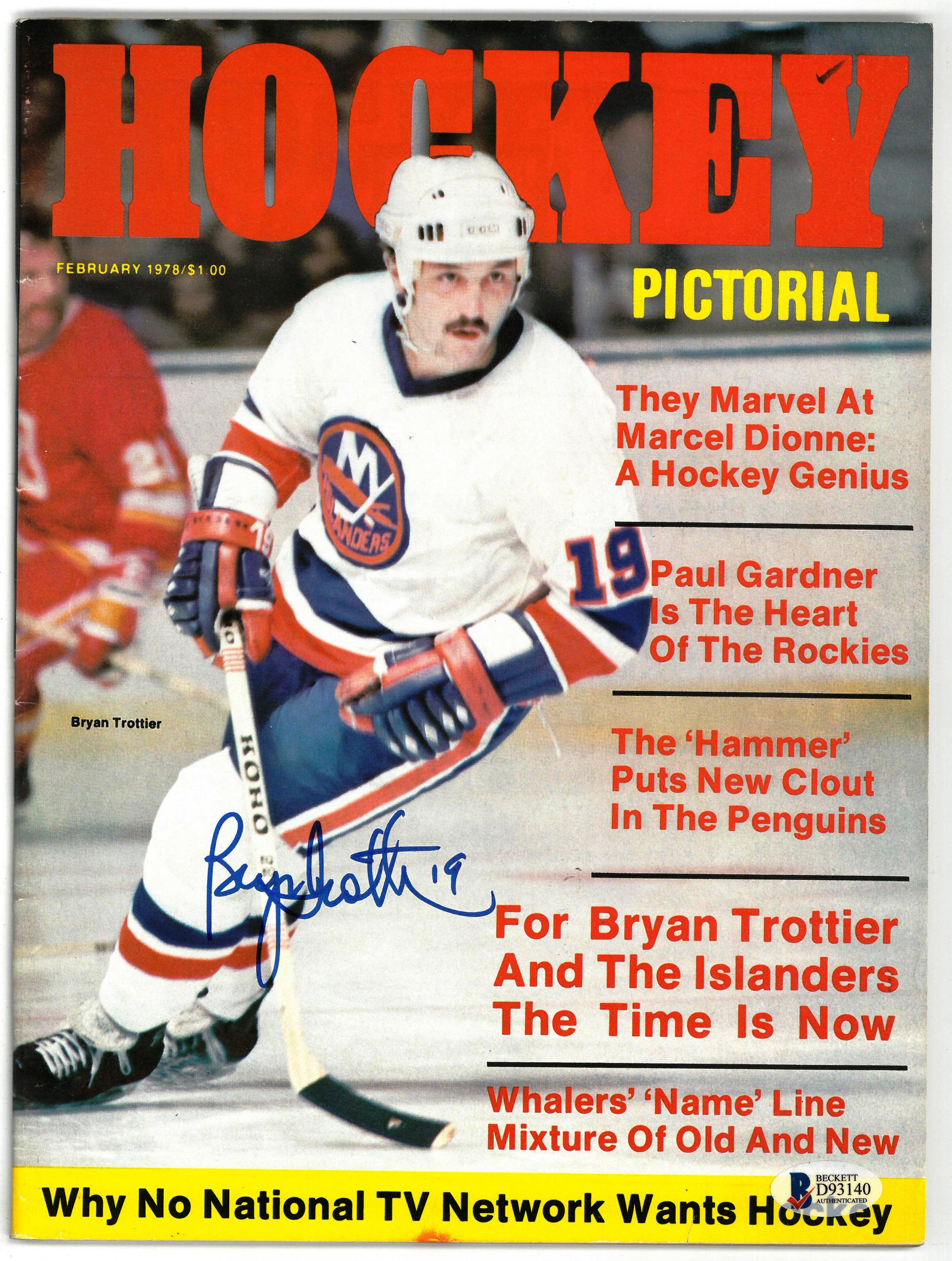 Lot Detail - Bryan Trottier Autographed 1978 Hockey Pictorial