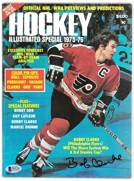 Bobby Clarke Autographed 1975/76 Hockey Illustrated