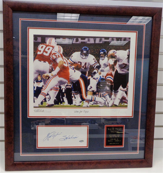 Walter Payton Autographed Matted Display - Pick up only