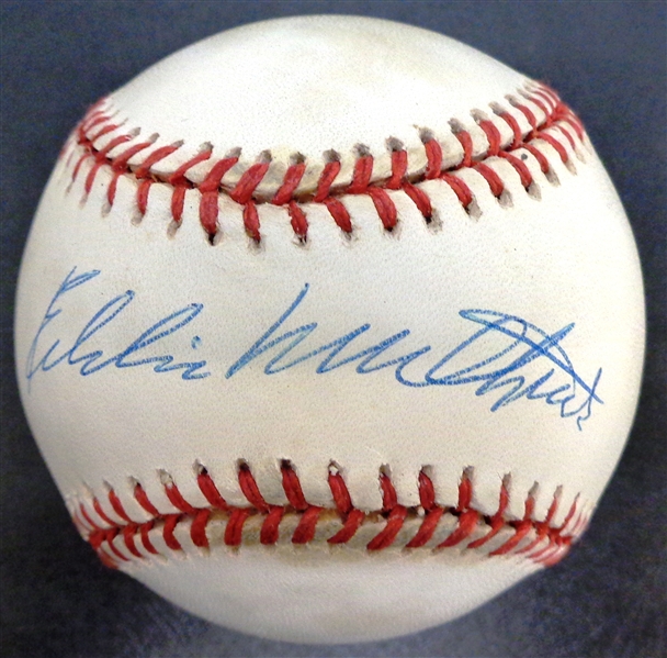 Eddie Mathews Autographed Baseball