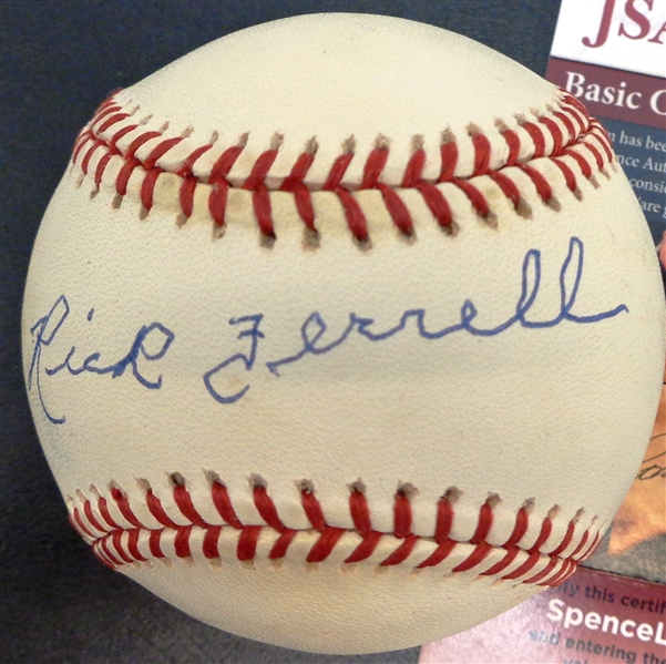 Rick Ferrell Autographed Baseball