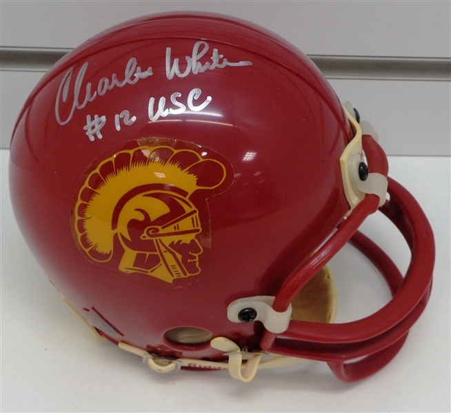 Charles White Autographed USC Mini Helmet