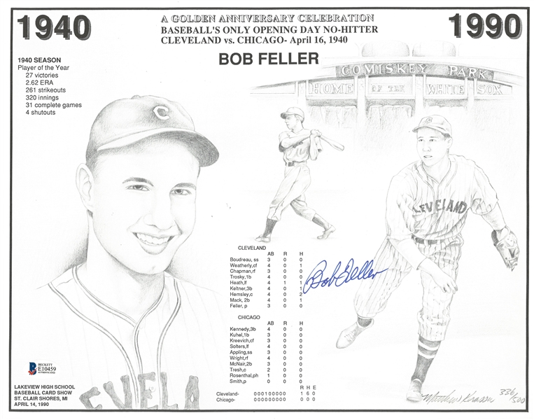 Bob Feller Autographed 11x14 Photo