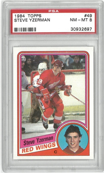 Steve Yzerman PSA 8 Topps Rookie Card