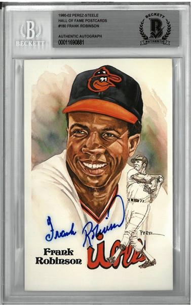 Frank Robinson Autographed Perez-Steele Card