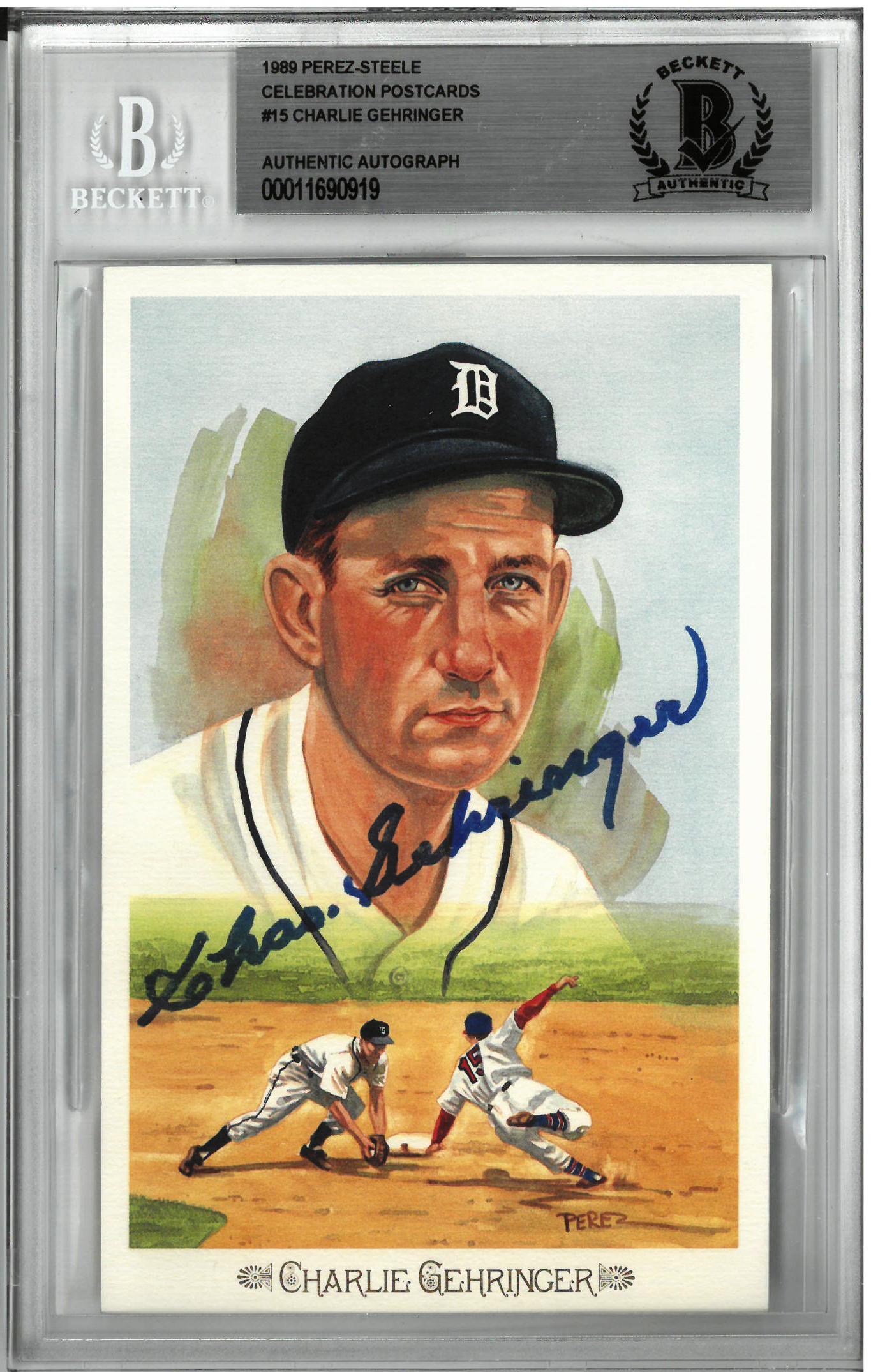 Lot Detail - Charlie Gehringer Autographed Perez-Steele Celebration Card