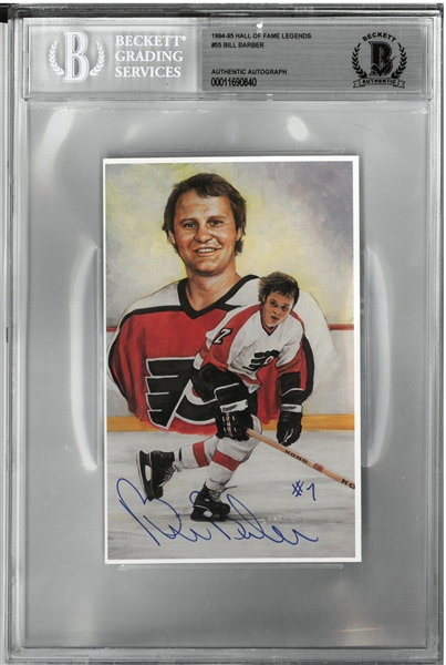 Bill Barber Autographed Legends of Hockey Card