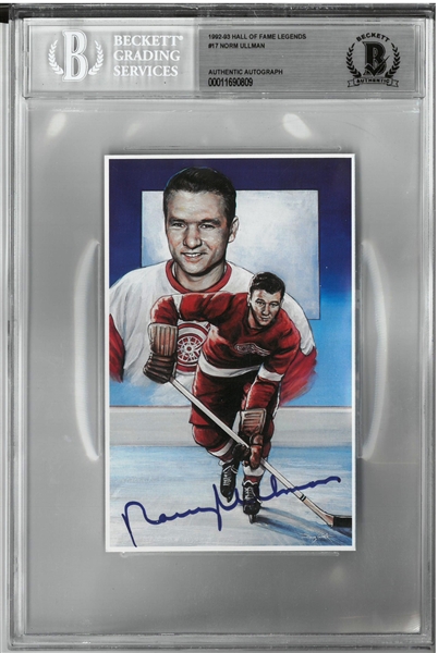 Norm Ullman Autographed Legends of Hockey Card