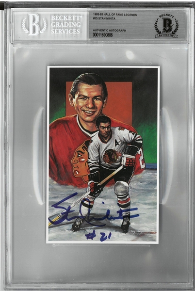 Stan Mikita Autographed Legends of Hockey Card