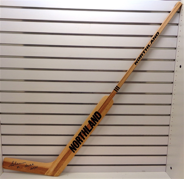 Lot Detail - Glenn Hall Autographed Northland Goalie Stick