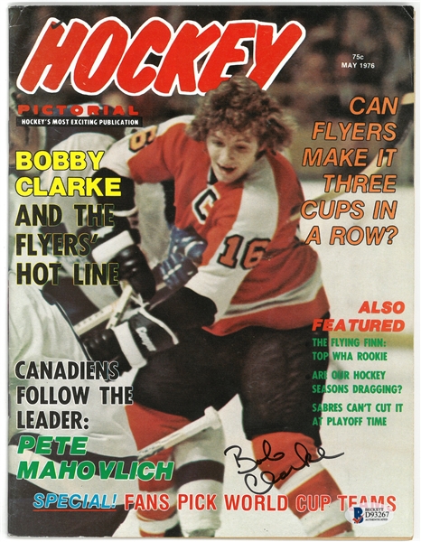 Bobby Clarke Autographed 1976 Hockey Pictorial