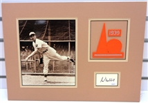 Carl Hubbell Autographed Cut Signature Matted with 8x10 & Patch