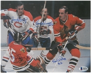 Beliveau/Cournoyer/White/T Espostio Autographed 8x10 Photo