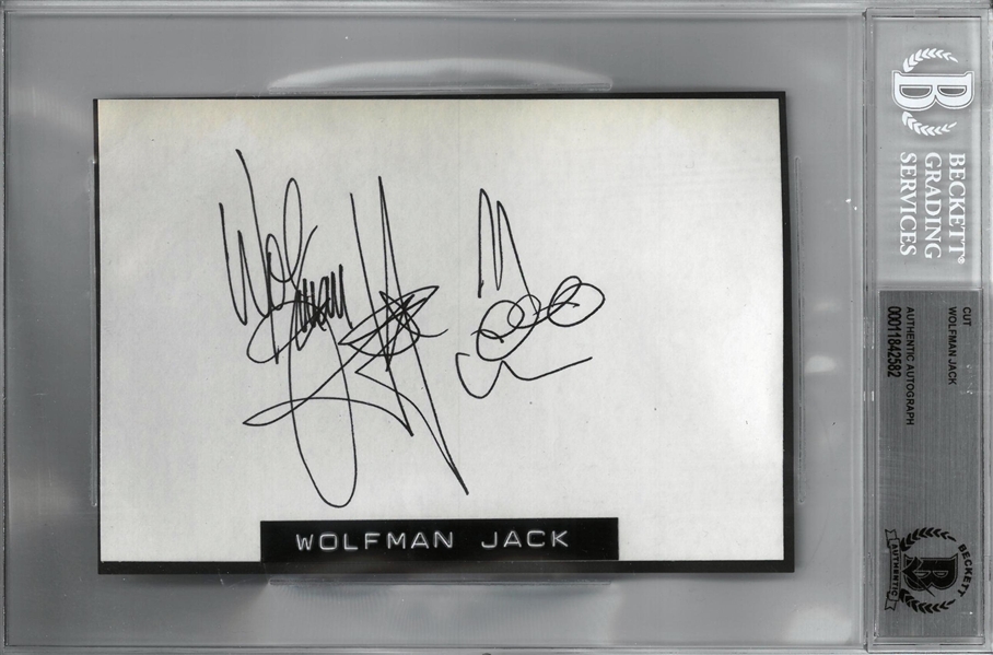 Wolfman Jack Autographed 4x6 Cut