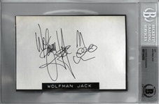 Wolfman Jack Autographed 4x6 Cut