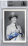 Larry Hagman Autographed 3.5x5.5 Photo