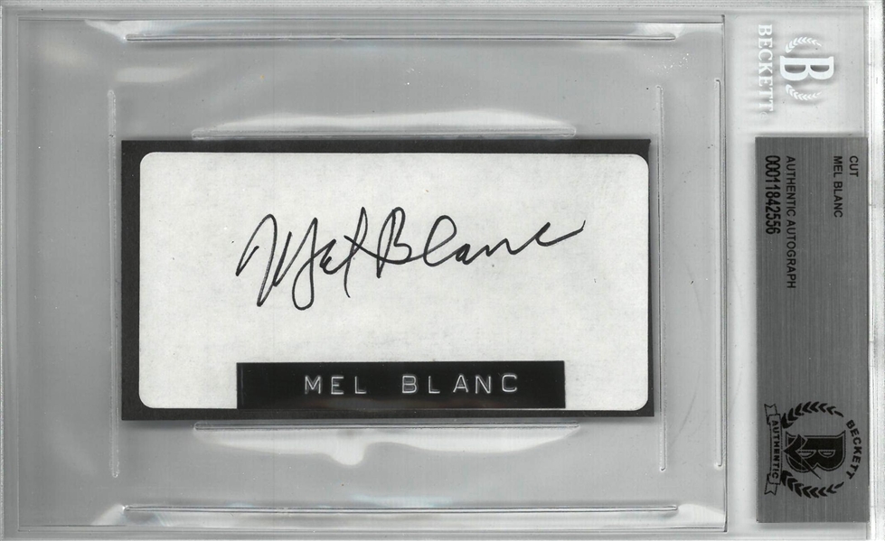 Mel Blanc Autographed 2x4 Cut