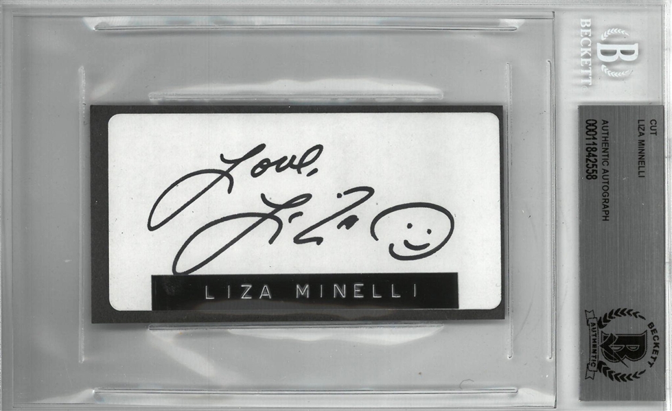 Liza Minnelli Autographed 2x4 Cut