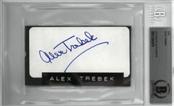 Alex Trebek Autgoraphed 2x4 Cut Jeopardy!