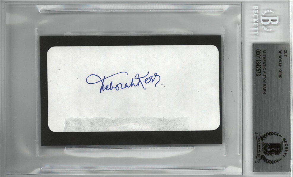 Deborah Kerr Autographed 2x3 Cut