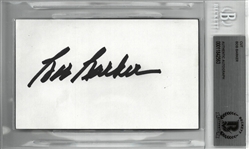 Bob Barker Autographed 3x5 Cut The Price is Right