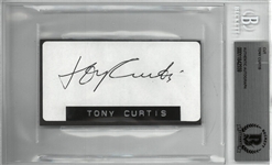 Tony Curtis Autographed 2x4 Cut