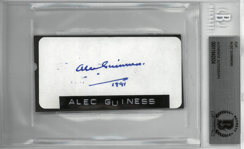 Alec Guiness Autographed 2x4 Cut (Obi-Wan Kenobi)