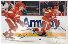 Nick Lidstrom & Pavel Datsyuk Autographed 16x24 Photo