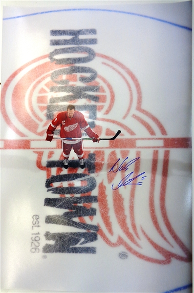 Nick Lidstrom Autographed 20x30 Center Ice Photo