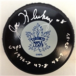 Joe Klukay Autographed Maple Leafs Puck w/ Cup Years