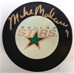 Mike Modano Autographed Dallas Stars Puck