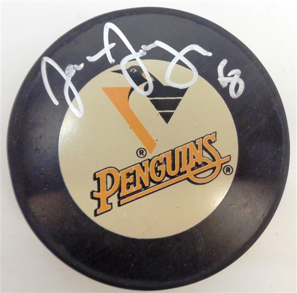 Jaromir Jagr Autographed Penguins Puck