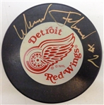 Slava Fetisov Autographed Red Wings Puck