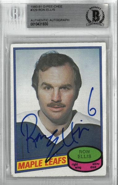 Ron Ellis Autographed 1980/81 OPC
